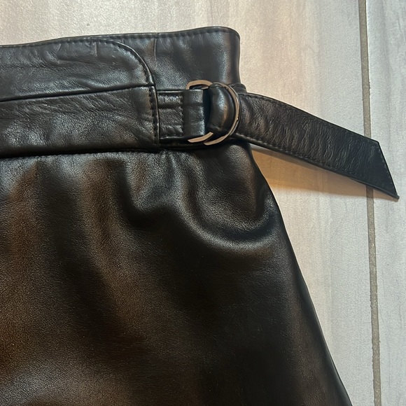 French Connection High Waisted Leather Skirt - Picture 2 of 4